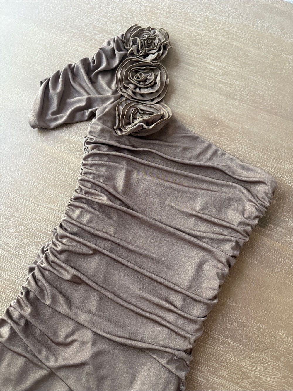 F21 Ruched One Shoulder Mini Dress | M